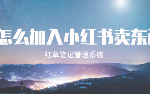 怎么加入小红书卖东西？