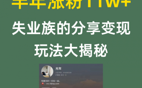 半年涨粉11w失业族的分享变现玩法大揭秘