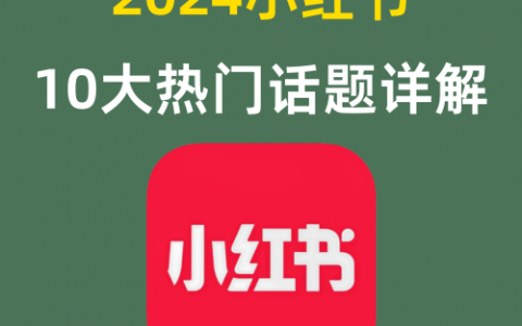 2024小红书10大热门话题详解