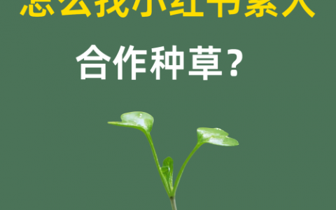怎么找小红书素人合作种草？