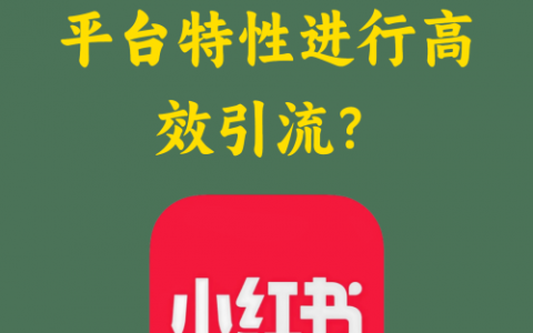 如何利用小红书平台特性进行高效引流？