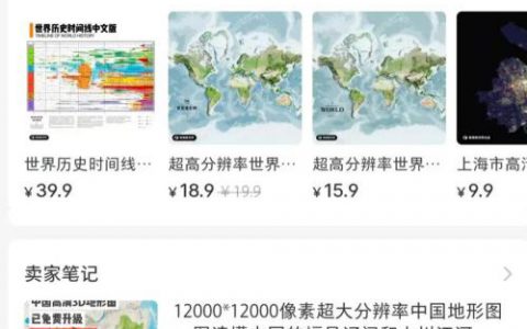小红书，虚拟赛道，卖原创高清世界地图，店铺销量7900+